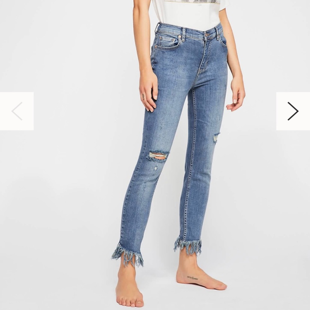 We The Free Great Heights Frayed Skinny Jeans 25
